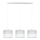 Candelabro suspenso LIMA 3xE27/60W/230V prateado/branco