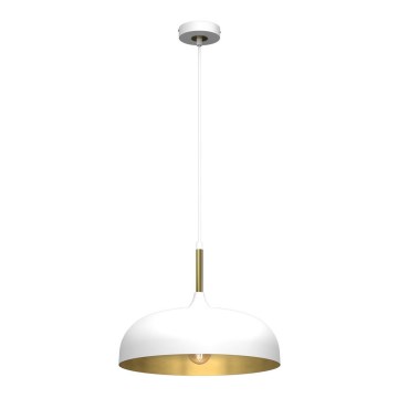 Candelabro suspenso LINCOLN 1xE27/60W/230V d. 35 cm branco