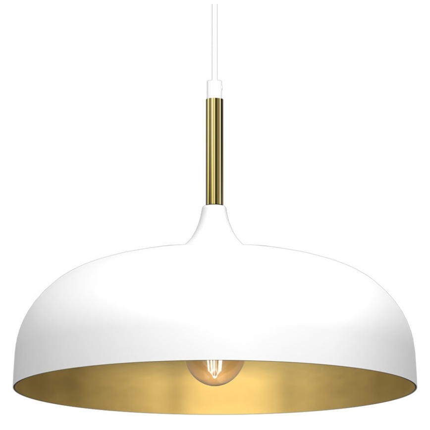 Candelabro suspenso LINCOLN 1xE27/60W/230V d. 35 cm branco