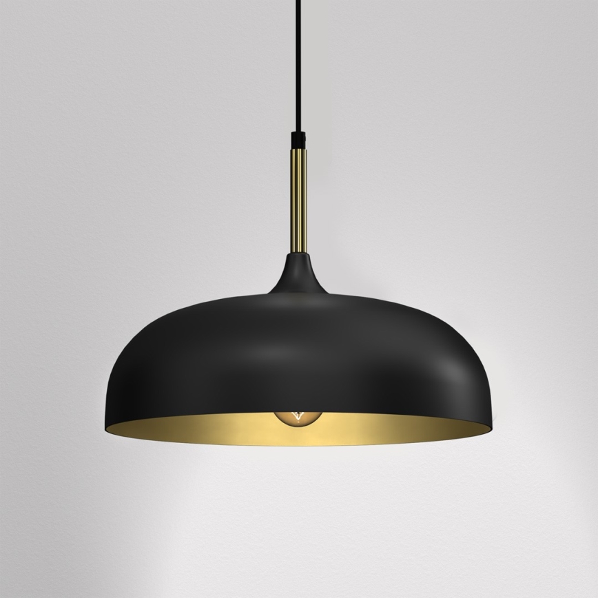 Candelabro suspenso LINCOLN 1xE27/60W/230V d. 35 cm preto
