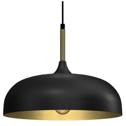 Candelabro suspenso LINCOLN 1xE27/60W/230V d. 35 cm preto