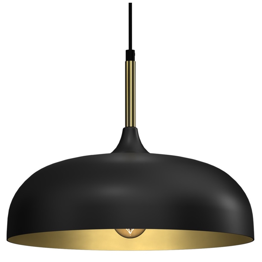 Candelabro suspenso LINCOLN 1xE27/60W/230V d. 35 cm preto