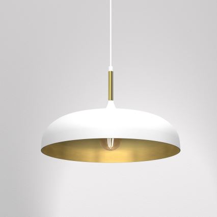 Candelabro suspenso LINCOLN 1xE27/60W/230V d. 45 cm branco