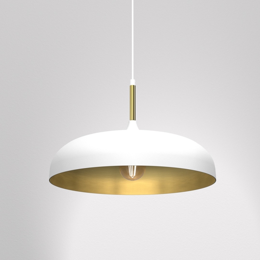 Candelabro suspenso LINCOLN 1xE27/60W/230V d. 45 cm branco