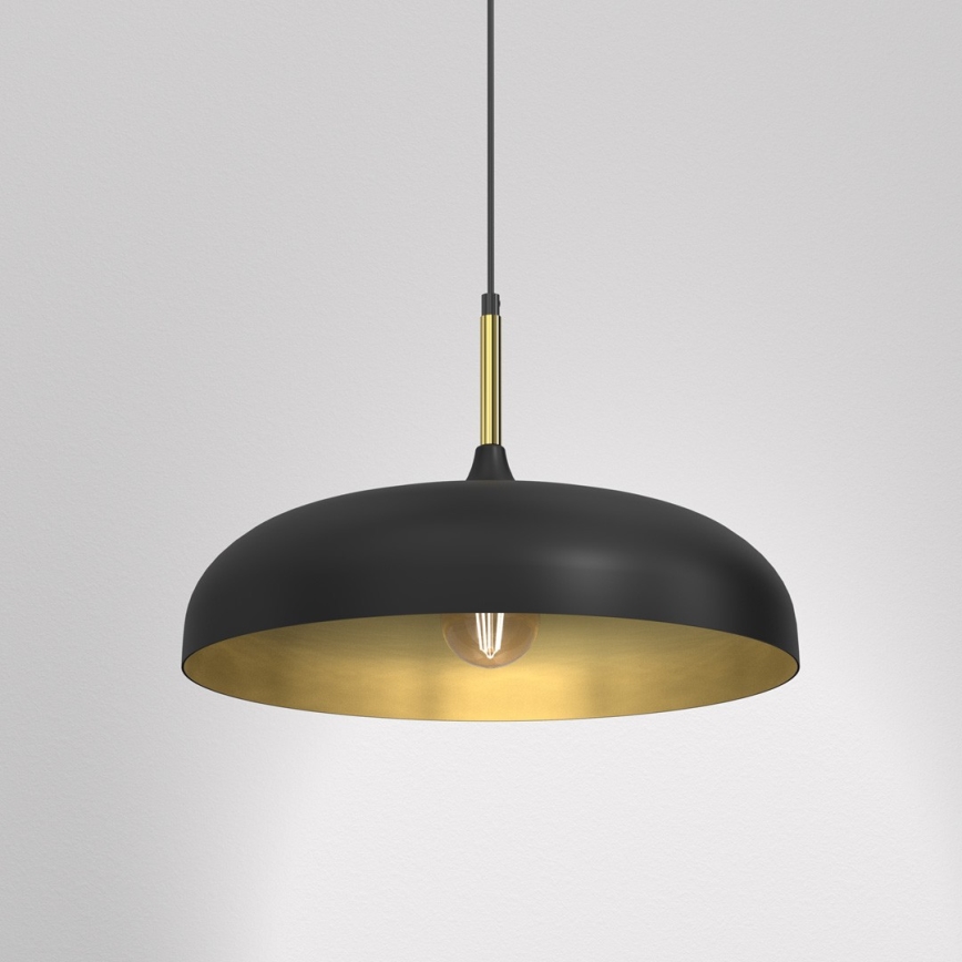 Candelabro suspenso LINCOLN 1xE27/60W/230V d. 45 cm preto