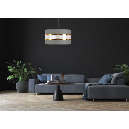 Candelabro suspenso LIND 1xE27/60W/230V cinzento