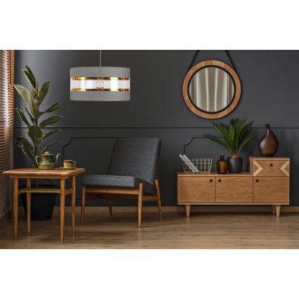 Candelabro suspenso LIND 1xE27/60W/230V cinzento