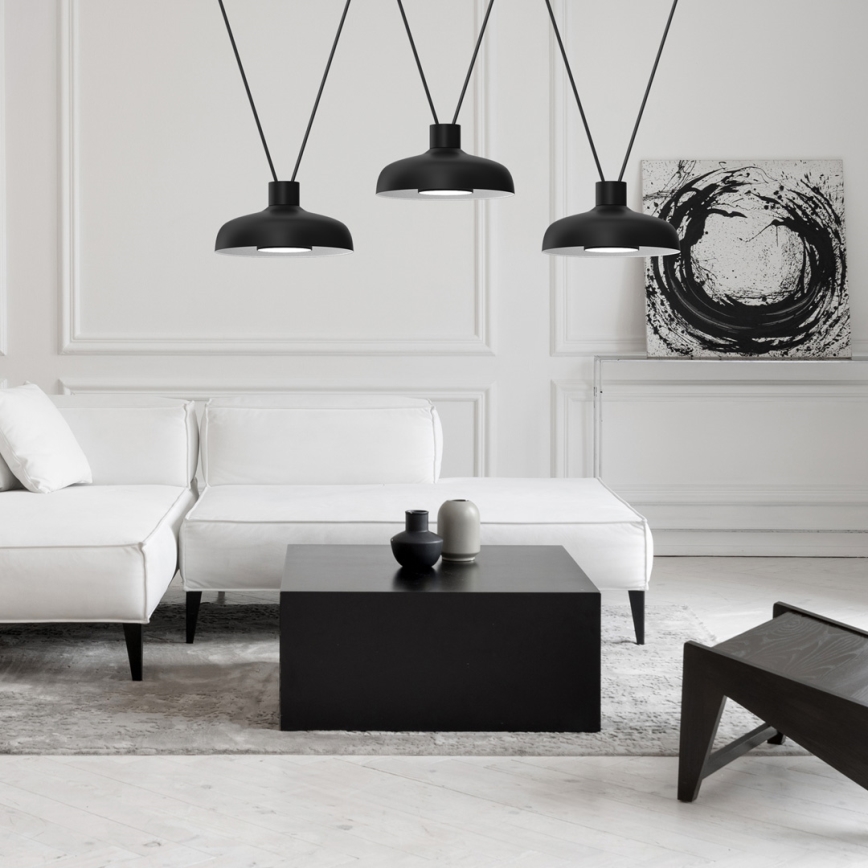 Candelabro suspenso LINEA 3xGX53/12W/230V preto