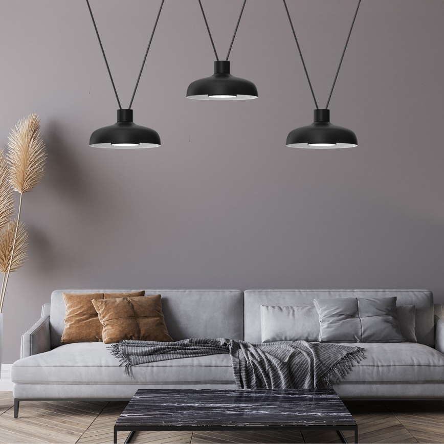 Candelabro suspenso LINEA 3xGX53/12W/230V preto