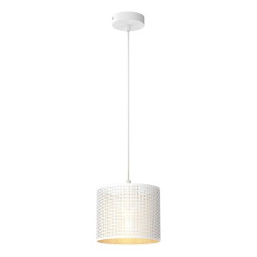 Candelabro suspenso LOFT SHADE 1xE27/60W/230V diâmetro 18 cm branco/dourado