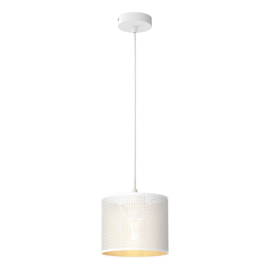 Candelabro suspenso LOFT SHADE 1xE27/60W/230V diâmetro 18 cm branco/dourado