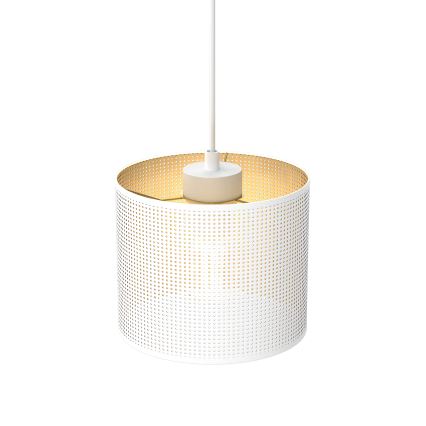 Candelabro suspenso LOFT SHADE 1xE27/60W/230V diâmetro 18 cm branco/dourado