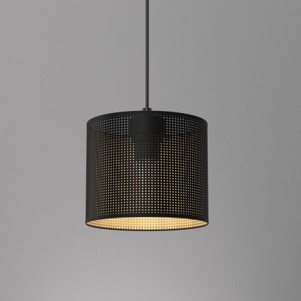 Candelabro suspenso LOFT SHADE 1xE27/60W/230V diâmetro 18 cm preto/dourado