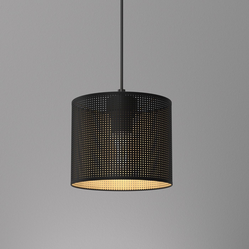 Candelabro suspenso LOFT SHADE 1xE27/60W/230V diâmetro 18 cm preto/dourado