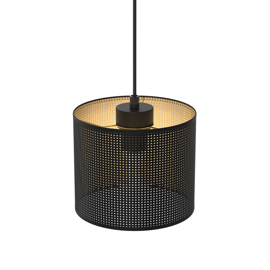 Candelabro suspenso LOFT SHADE 1xE27/60W/230V diâmetro 18 cm preto/dourado