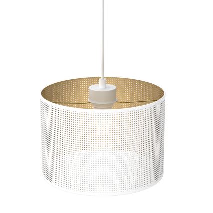 Candelabro suspenso LOFT SHADE 1xE27/60W/230V diâmetro 25 cm branco/dourado