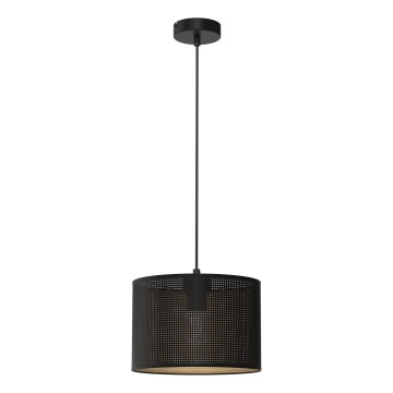 Candelabro suspenso LOFT SHADE 1xE27/60W/230V diâmetro 25 cm preto/dourado