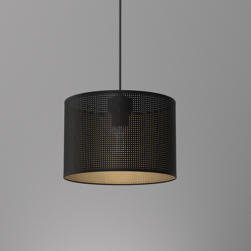 Candelabro suspenso LOFT SHADE 1xE27/60W/230V diâmetro 25 cm preto/dourado
