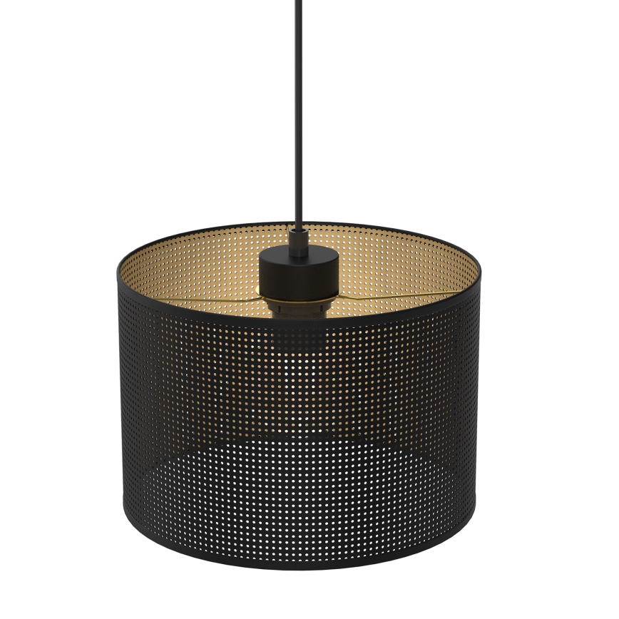 Candelabro suspenso LOFT SHADE 1xE27/60W/230V diâmetro 25 cm preto/dourado