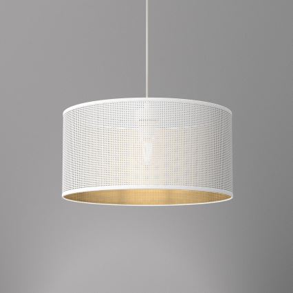 Candelabro suspenso LOFT SHADE 1xE27/60W/230V diâmetro 40 cm branco/dourado