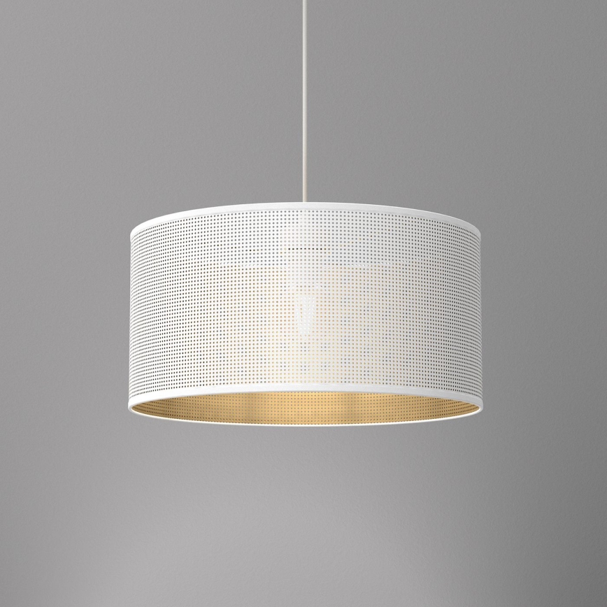 Candelabro suspenso LOFT SHADE 1xE27/60W/230V diâmetro 40 cm branco/dourado