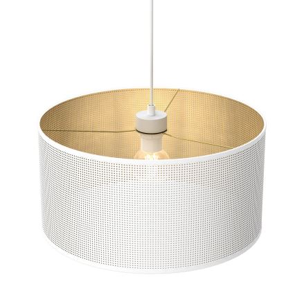 Candelabro suspenso LOFT SHADE 1xE27/60W/230V diâmetro 40 cm branco/dourado