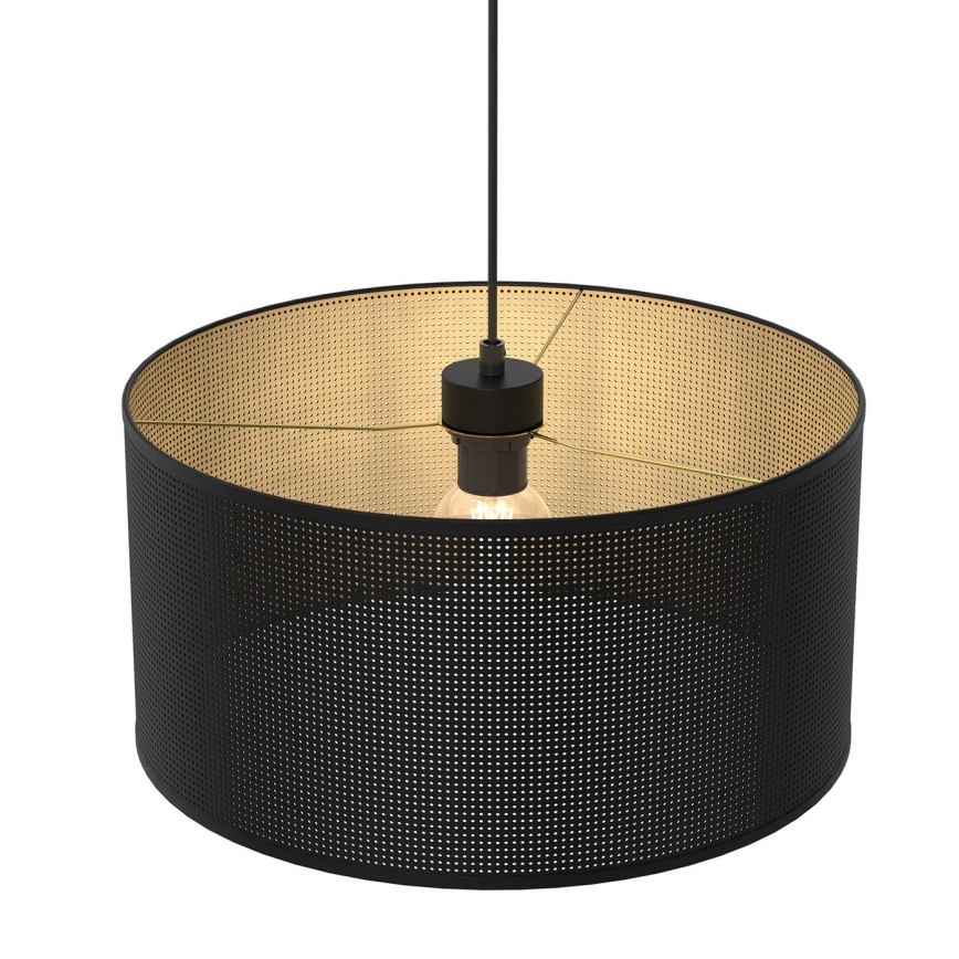 Candelabro suspenso LOFT SHADE 1xE27/60W/230V diâmetro 40 cm preto/dourado