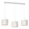 Candelabro suspenso LOFT SHADE 3xE27/60W/230V branco/dourado
