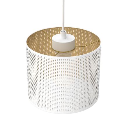 Candelabro suspenso LOFT SHADE 3xE27/60W/230V branco/dourado