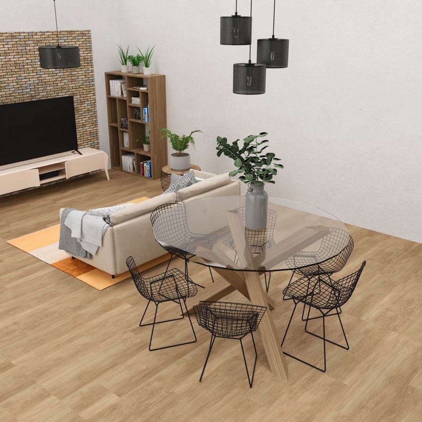Candelabro suspenso LOFT SHADE 3xE27/60W/230V preto