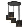 Candelabro suspenso LOFT SHADE 5xE27/60W/230V preto/dourado