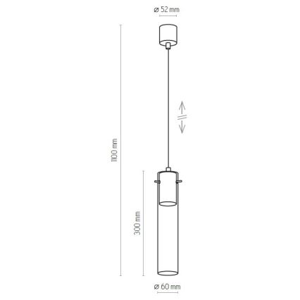 Candelabro suspenso LOOK GRAPHITE 1xGU10/10W/230V
