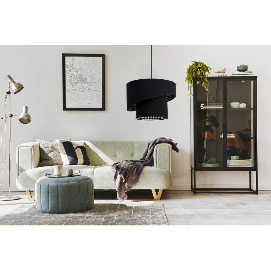 Candelabro suspenso LORI 1×E27/60W/230V Preto