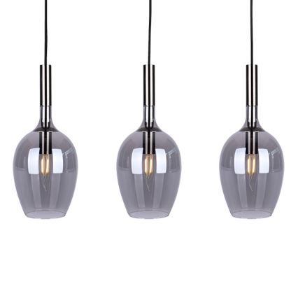 Candelabro suspenso LUGANO 3xE14/40W/230V cinzento