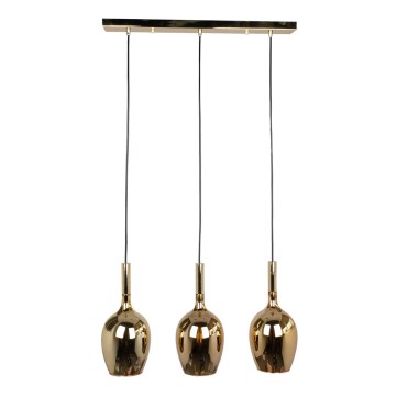 Candelabro suspenso LUGANO 3xE14/40W/230V dourado