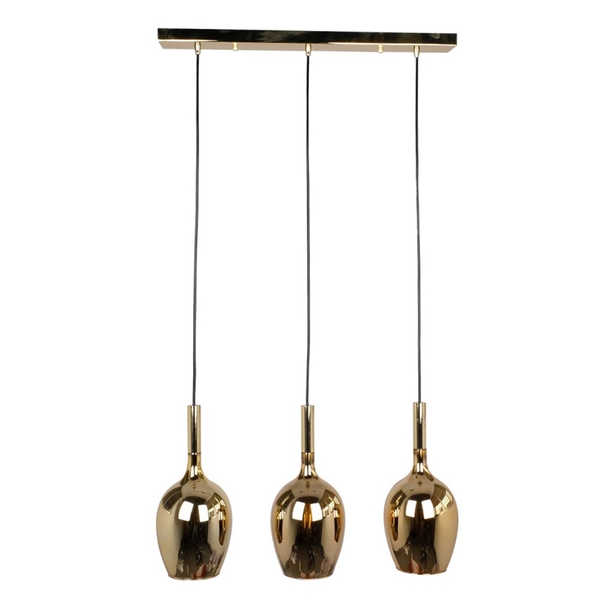 Candelabro suspenso LUGANO 3xE14/40W/230V dourado