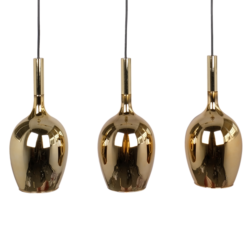Candelabro suspenso LUGANO 3xE14/40W/230V dourado