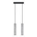 Candelabro suspenso LUVO 2xGU10/40W/230V betão/preto