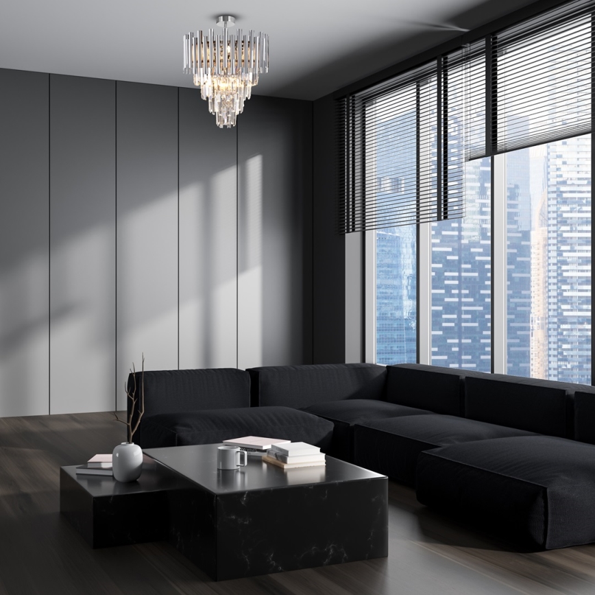Candelabro suspenso MADISON 9xE14/40W/230V cromado mate
