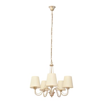 Candelabro suspenso MALBO 5xE27/15W/230V bege