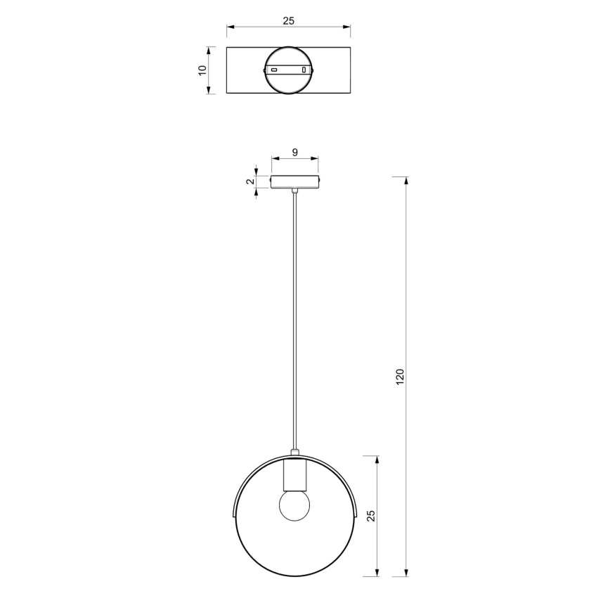Candelabro suspenso MALM 1xE27/60W/230V