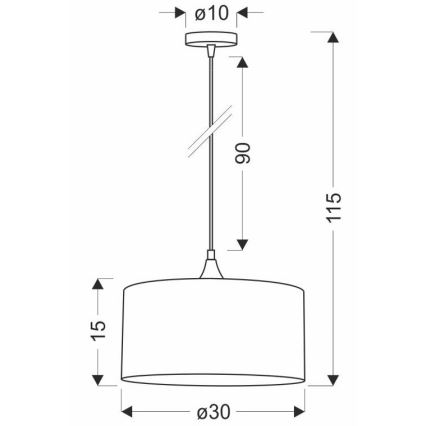 Candelabro suspenso MALOTO 1xE27/60W/230V verde