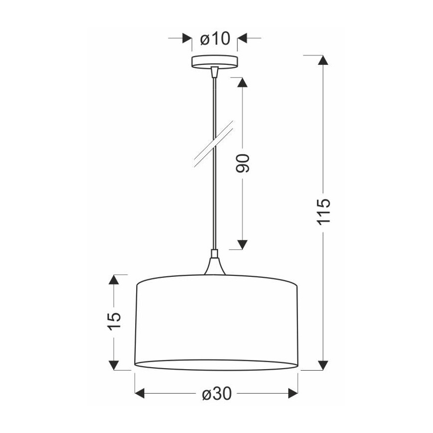 Candelabro suspenso MALOTO 1xE27/60W/230V verde