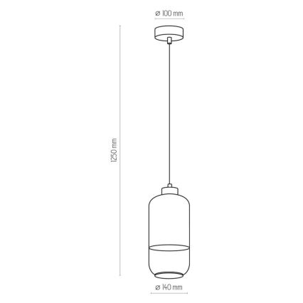 Candelabro suspenso MARCO 1xE27/60W/230V branco