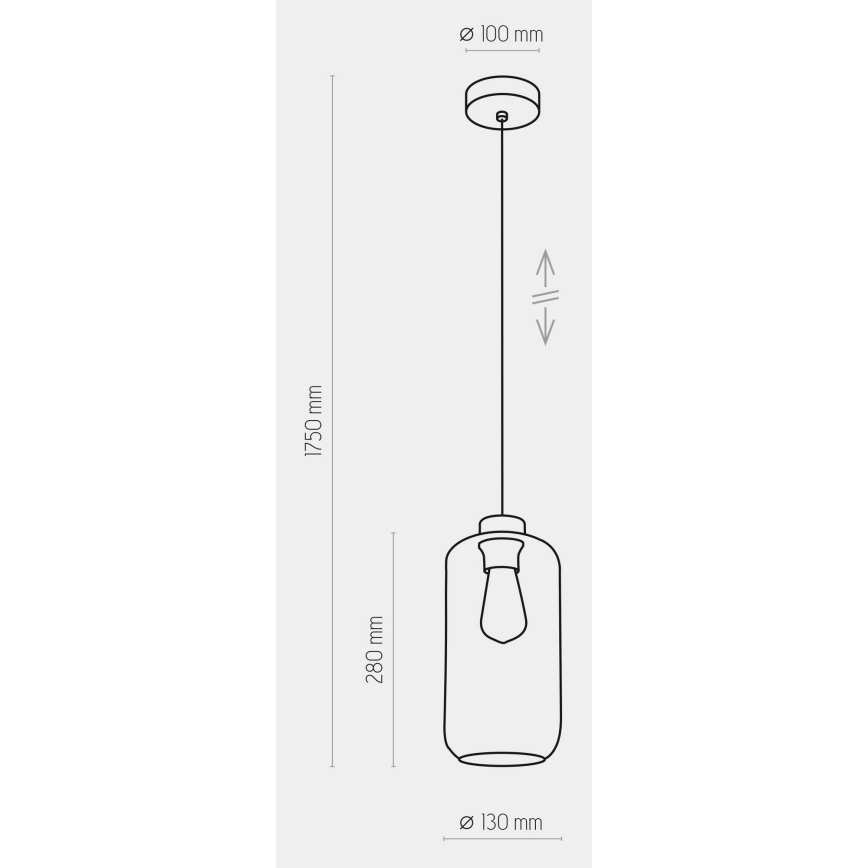 Candelabro suspenso MARCO 1xE27/60W/230V preto