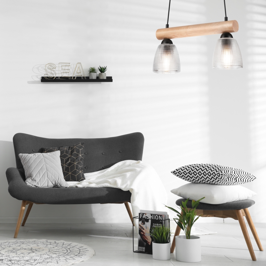 Candelabro suspenso MARGIT 2xE27/60W/230V faia