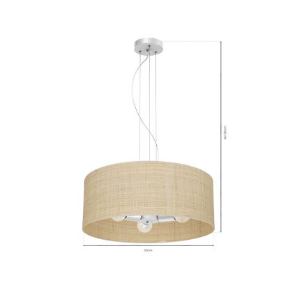 Candelabro suspenso MARSHALL 3xE27/60W/230V