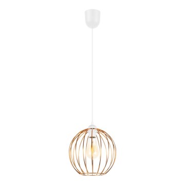 Candelabro suspenso MATT 1xE27/60W/230V branco/cobre