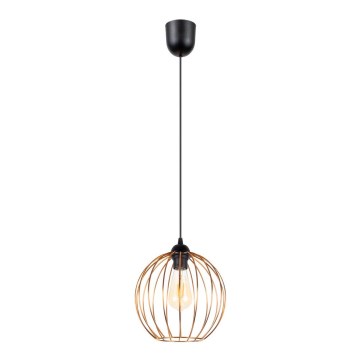Candelabro suspenso MATT 1xE27/60W/230V preto/cobre