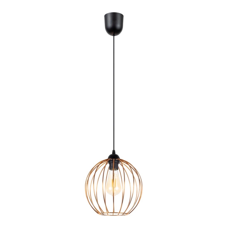 Candelabro suspenso MATT 1xE27/60W/230V preto/cobre